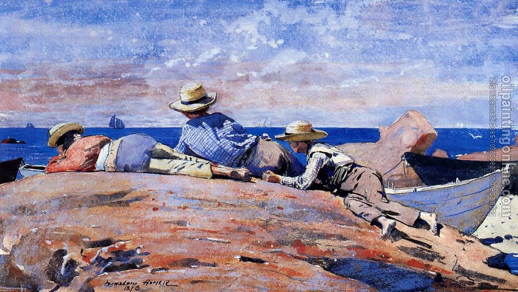 Homer, Winslow - Three Boys on the Shore